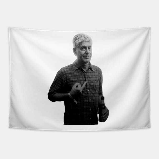 Anthony Bourdain Best Pose Tapestry by wsyiva