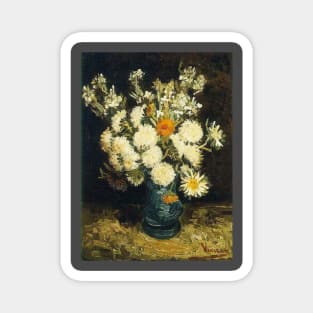 Flowers in a blue vase by van Gogh Magnet