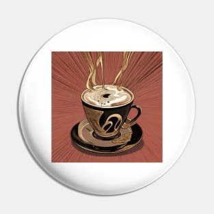 Coffee Retro Style Vintage Since Established Pin