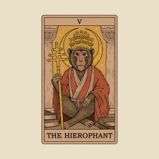 The Hierophant - Monkeys Tarot T-Shirt