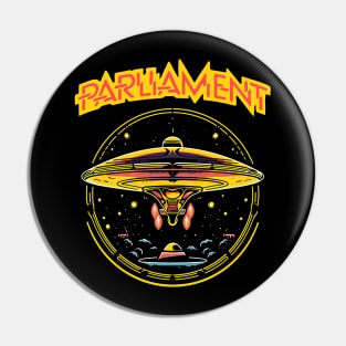 Parliament Funkadelic Retro Mothership UFO Rock Funk Throwback Pin