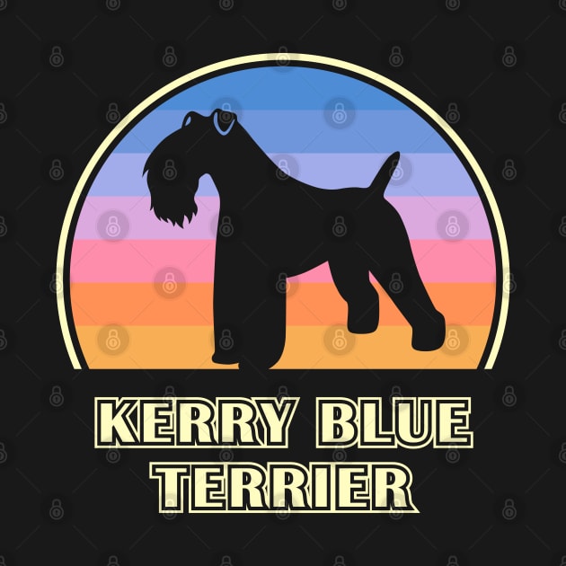 Kerry Blue Terrier Vintage Sunset Dog by millersye