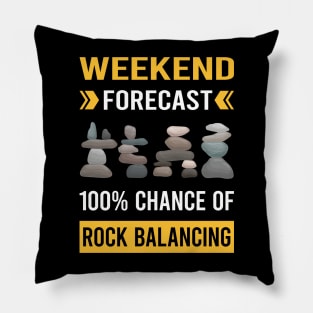 Weekend Forecast Rock Balancing Stone Stones Rocks Stacking Pillow