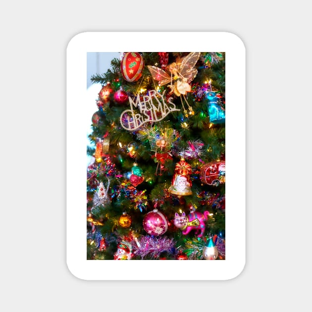 Merry Christmas Decorated tree Magnet by photogarry