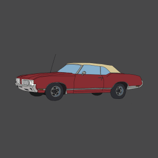 Hand Drawn Oldsmobile Cutlass Convertible T-Shirt