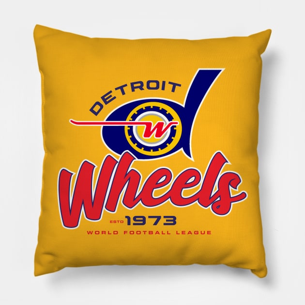 Detroit Wheels Pillow by MindsparkCreative