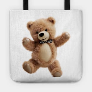 Cute Dancing Teddy Bear with Bow Tie Design Tote