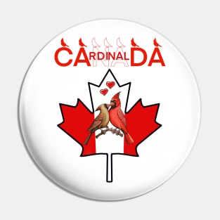 Red Cardinal  bird Canada symbol Pin