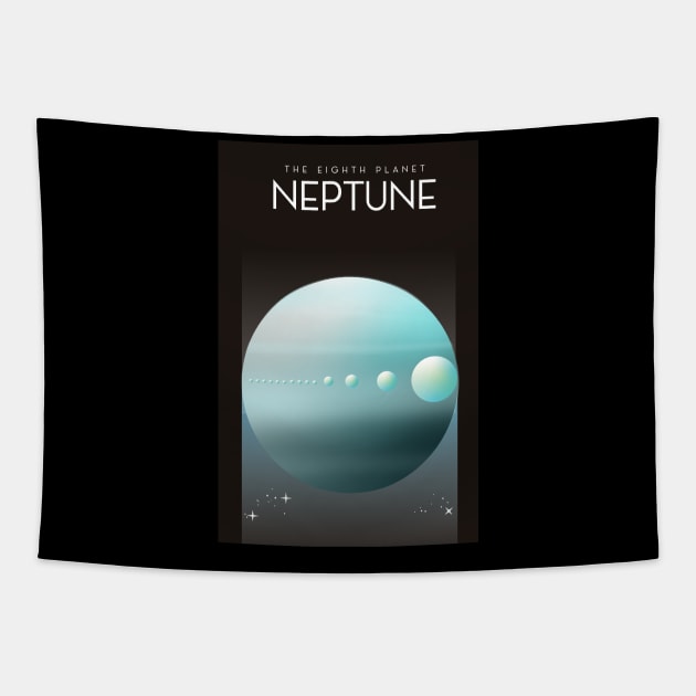 Neptune Space art Tapestry by nickemporium1