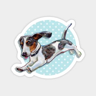 Cute Dachshund Pattern by Robert Phelps Magnet