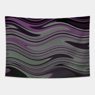 purple gray and black waves artwork Tapestry