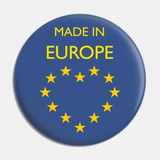 Made in Europe (with love) Pin