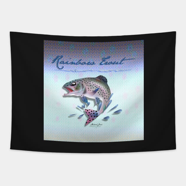 Rainbow Trout Tapestry by MikaelJenei