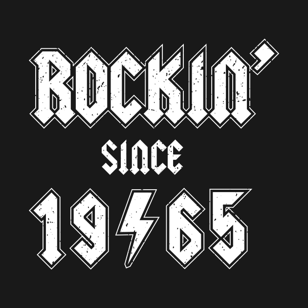 Rockin since 1965 birthday rocker gift by Daribo