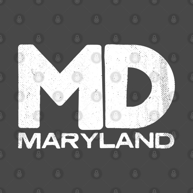 MD Maryland State Vintage Typography by Commykaze