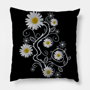 daisy flowers daisies bloom floral ornaments Pillow