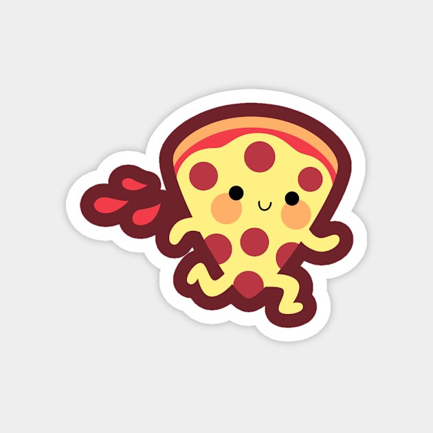 Cute running pizza slice Magnet by petitspixels