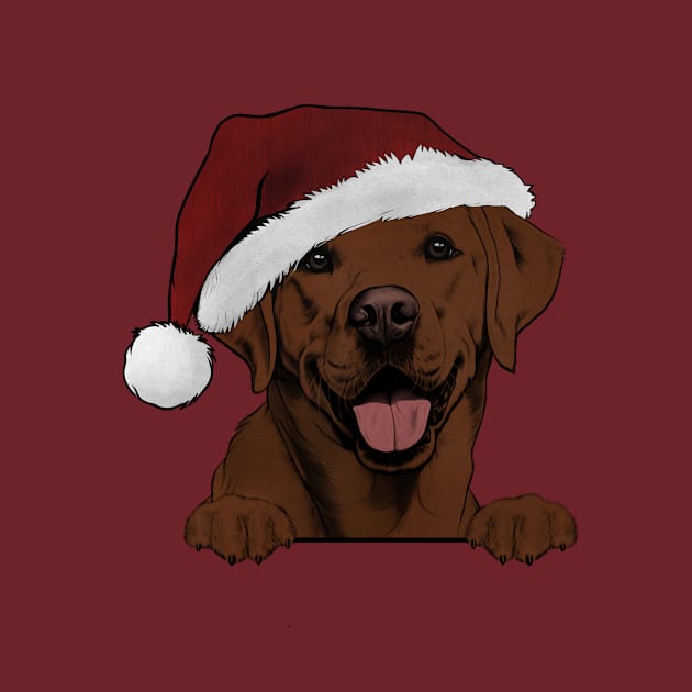 Merry Christmas Fox Red Lab by rmcbuckeye