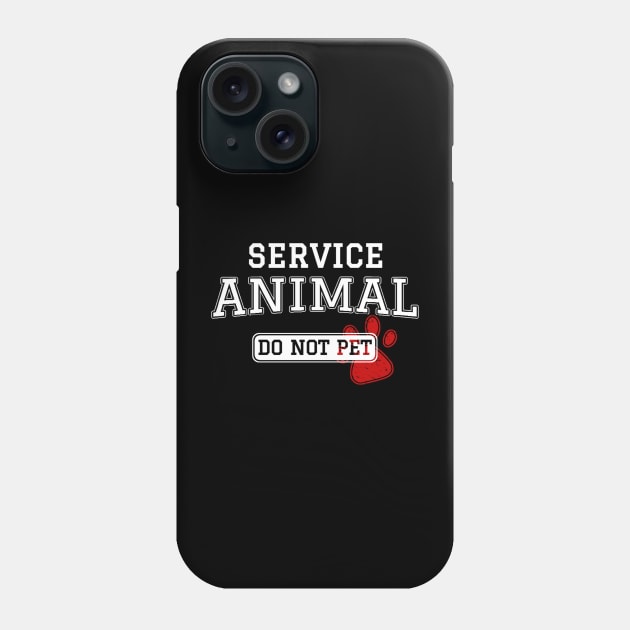 Service Animal Do Not Pet Phone Case by denkanysti