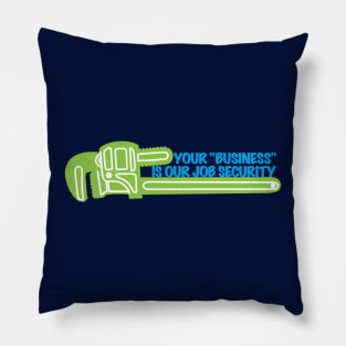 Funny Plumbing T-shirt, Construction Humor, Novelty Gift for Him Pillow