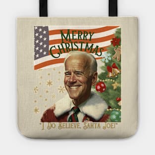 Vintage Christmas Santa Biden Tote