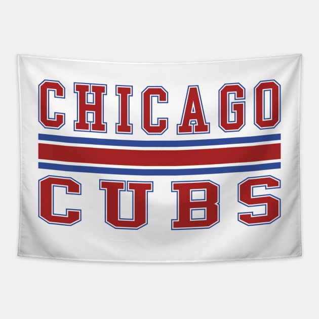 Chicago Cubs Baseball Tapestry by Cemploex_Art