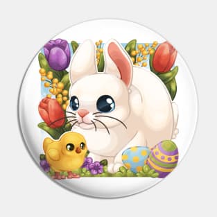 White bunny Pin