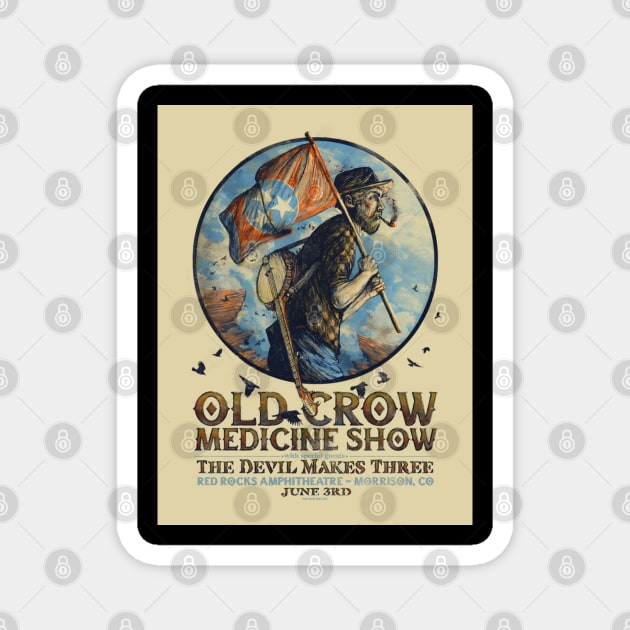 Old crow medicine show Magnet by Astroaurtss