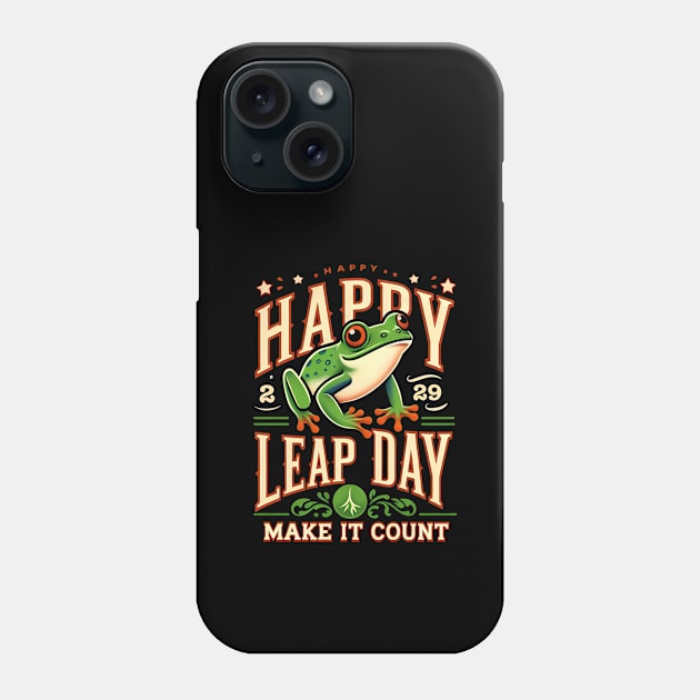 Happy Leap Day - Vibrant Frog Celebration Phone Case by ANSAN