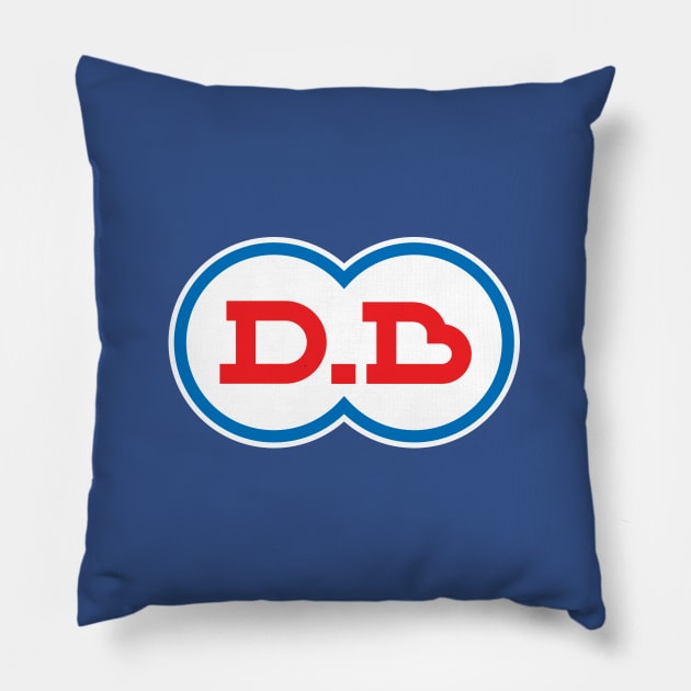 DB Panhard original emblem - colour print Pillow by retropetrol