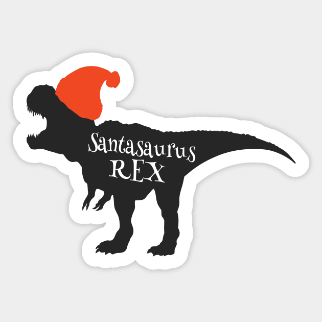 Print and Cut Christmas Dinosaur Stickers - With Santa Hats