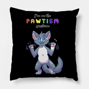 Pawtism Spectrum ActuallyAutistic Pride Pillow