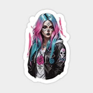 Punk Day of the Dead Girl! Magnet