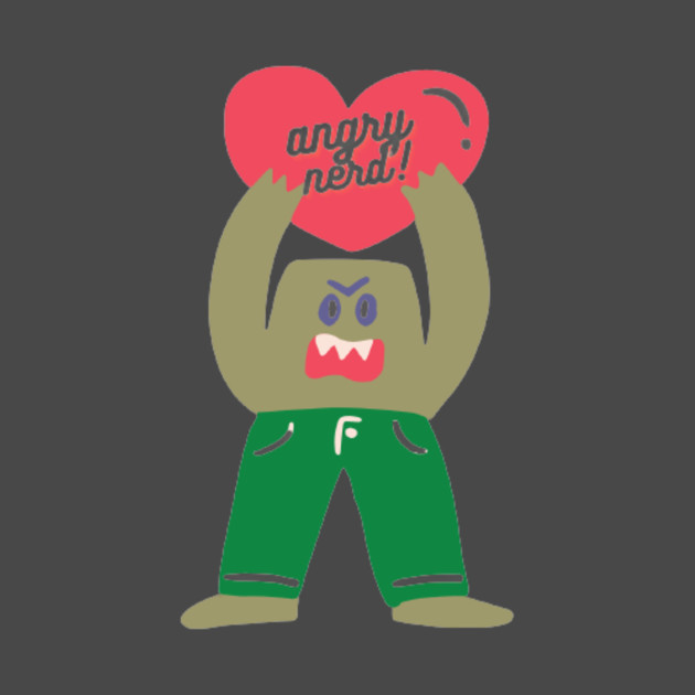 ANGRY NERD anime broken heart shirt by Mercho