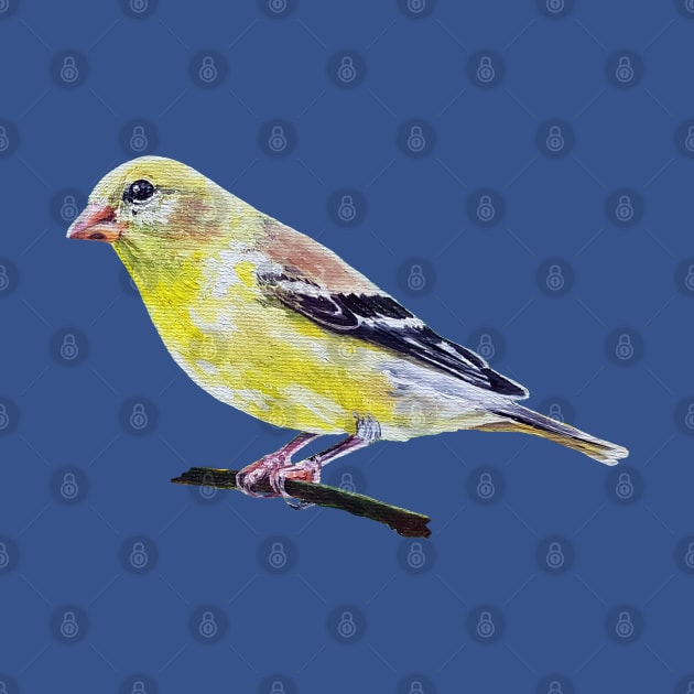 American Goldfinch painting (no background) by EmilyBickell