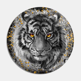 Bengal Tiger - Cool Tiger - Siberian Tiger - Orange Tiger eyes Pin