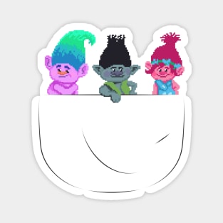 Little Trolls In Pocket Magnet