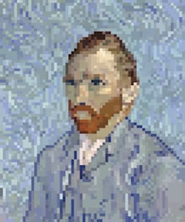 Pixely Van Gogh Magnet