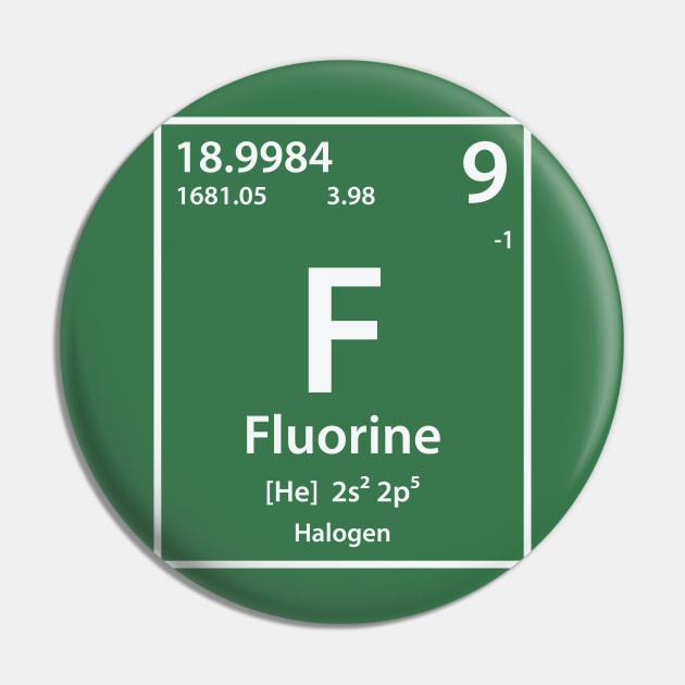 Fluorine Element Pin by cerebrands