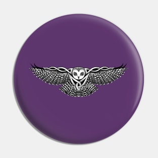 Celtic Owl in Flight Pin