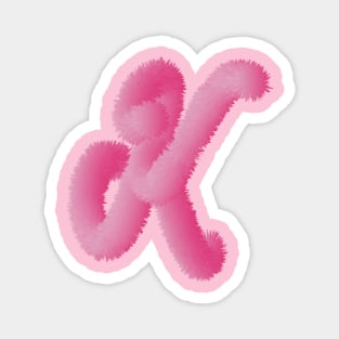 K Pink Animal Initials Magnet