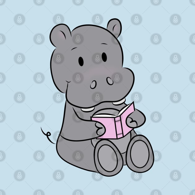 The Reading Hippo by stormysilverlake