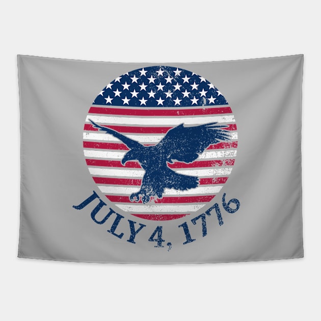 American Flag with Eagle, July 4, 1776 Tapestry by ObscureDesigns