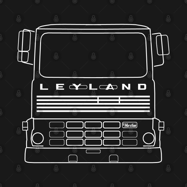 Leyland Marathon classic truck outline graphic (white) by soitwouldseem