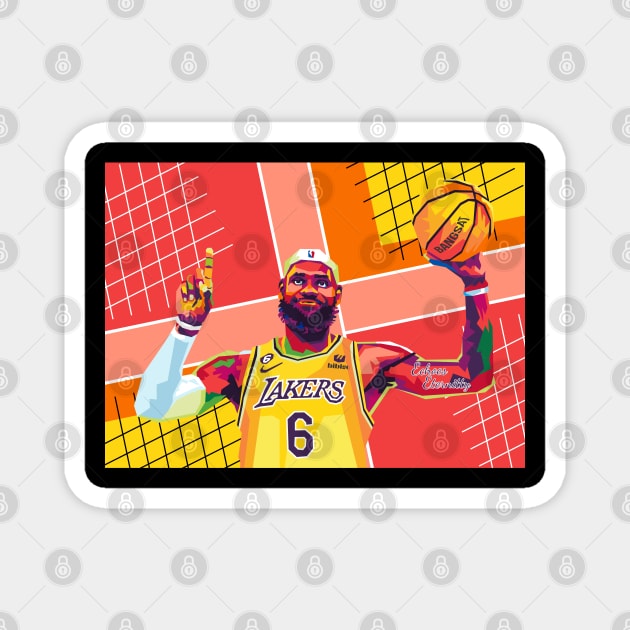 king james pop art Magnet by cool pop art house