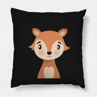 Baby Fox Illustration Pillow