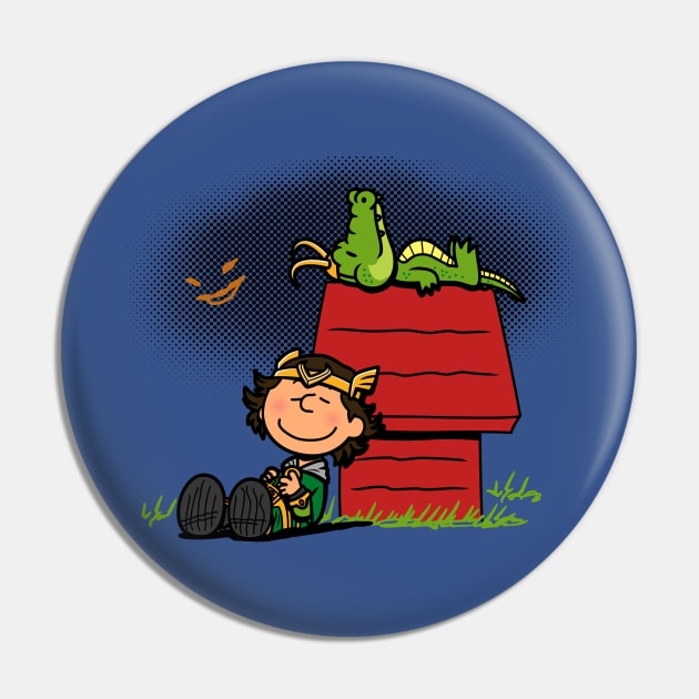 Cute Funny Alligator Loki Cartoon Superhero TV Show Comic Parody Pin by BoggsNicolas