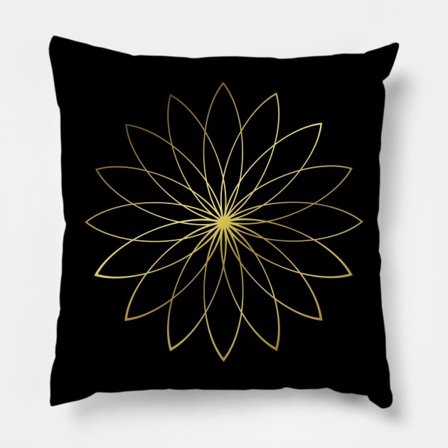 Lotus Flower - geometric pattern - graphic Pillow by T-SHIRTS UND MEHR