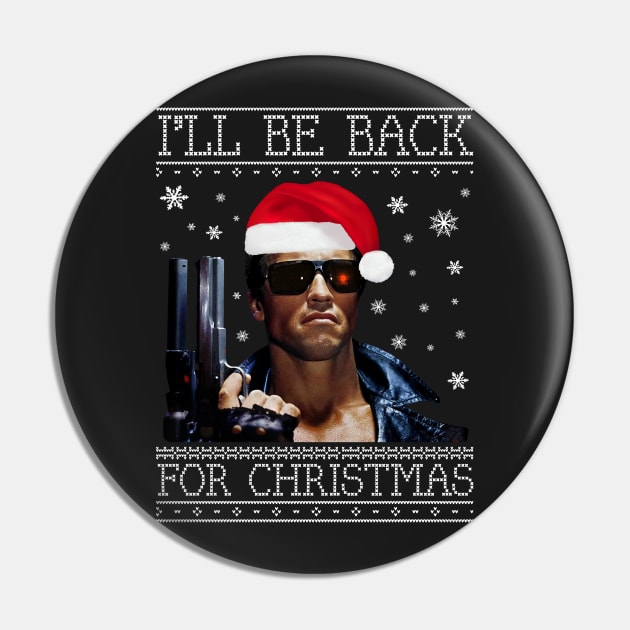 Ill Be Back For Christmas Terminator Knit Pin by Rebus28