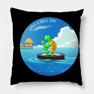 Turtle holiday wishes Pillow